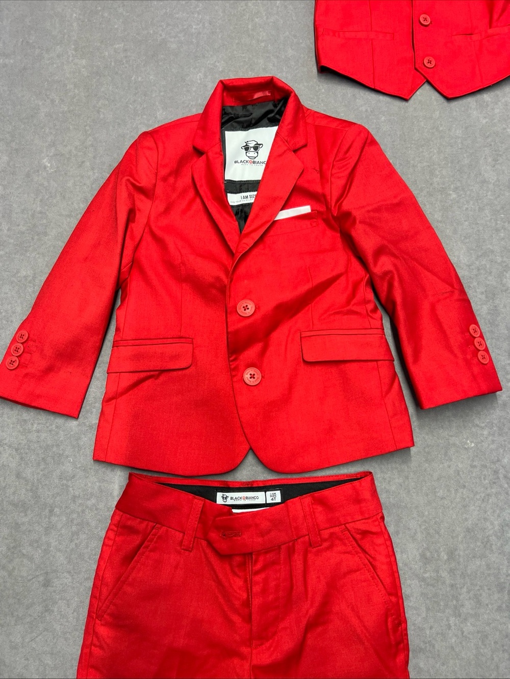 & Other Stories Bright Red Boys' Button-Down Blazer and Pants Set